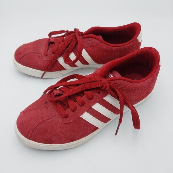 Adidas Neo Maroon Suede Shoes Sneakers Women's Size 6 - Picture 5 of 8